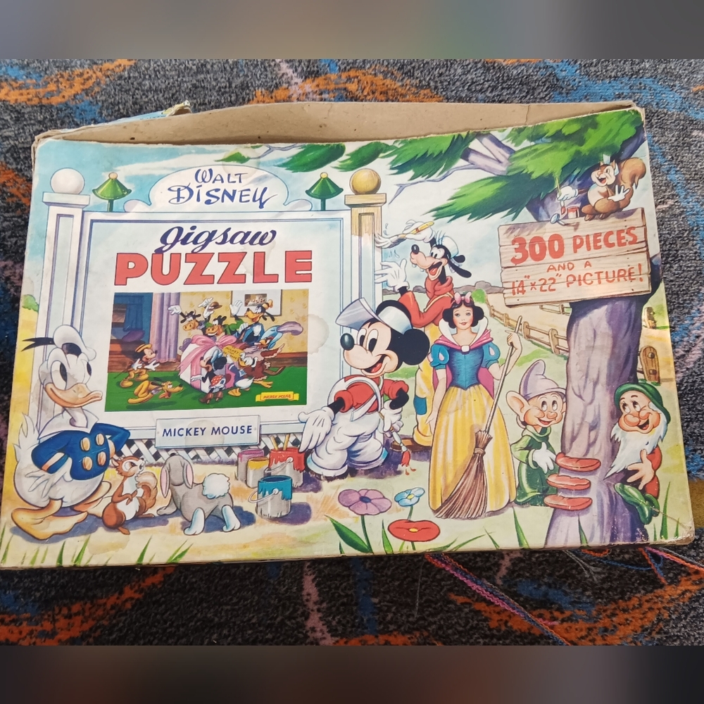 Vintage 1940's Jaymar Walt Disney 300 Piece Puzzle Series 2 Mickey Mouse - Picture 1 of 8